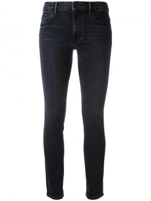 Укороченные джинсы с завышенной талией Helmut Lang. Цвет: серый