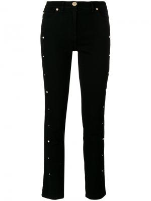 Укороченные брюки с заклепками Medusa Versace. Цвет: чёрный