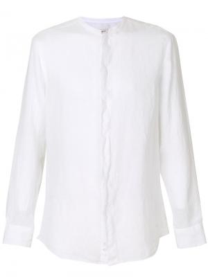 Рубашка без воротника Paolo Pecora. Цвет: белый