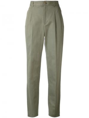 Плиссированные брюки A.P.C.. Цвет: зелёный