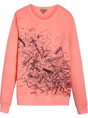 Doodle print sweatshirt Burberry. Цвет: розовый и фиолетовый
