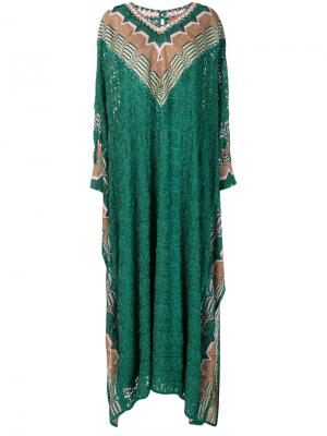 Платье-туника с принтом Missoni. Цвет: зелёный