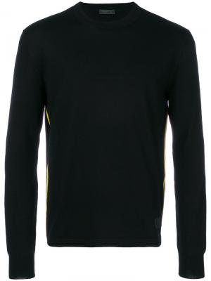 Пуловер с панельным дизайном Prada. Цвет: чёрный