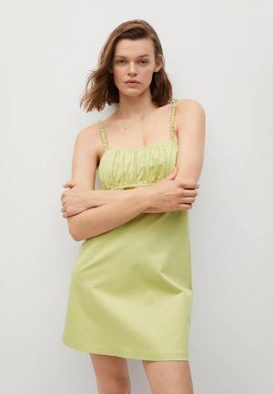 Платье Mango. Цвет: зеленый