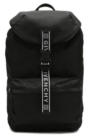 Текстильный рюкзак с логотипом бренда Givenchy. Цвет: черный
