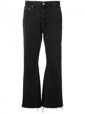 Укороченные расклешенные джинсы Re/Done. Цвет: чёрный