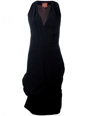 Платье миди со сборками Vivienne Westwood Red Label. Цвет: чёрный