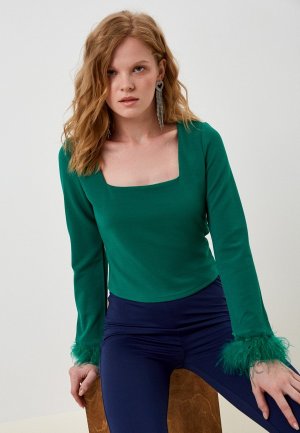 Блуза By Swan. Цвет: зеленый