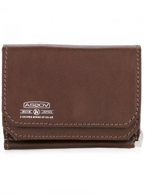 Бумажник с зажимом для купюр As2ov. Цвет: коричневый