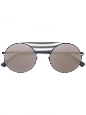 Солнцезащитные очки-авиаторы Mykita. Цвет: чёрный
