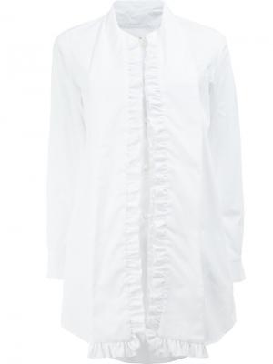 Рубашка с оборками Comme Des Garçons. Цвет: белый