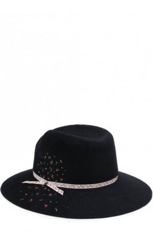 Шляпа Virginie с декоративной отделкой Maison Michel. Цвет: темно-синий