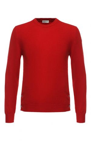 Однотонный кашемировый свитер Moncler. Цвет: красный