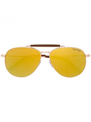 Солнцезащитные очки Sean Tom Ford Eyewear. Цвет: металлический