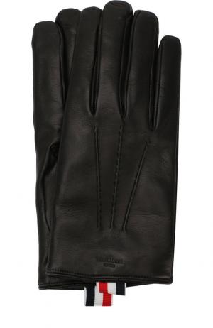 Кожаные перчатки Thom Browne. Цвет: черный