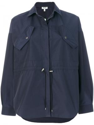 Пальто со шнурком Kenzo. Цвет: синий