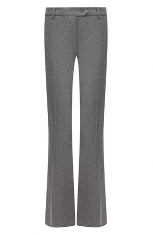 Расклешенные шерстяные брюки со стрелками Kiton. Цвет: серый