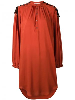 Расклешенное платье A.F.Vandevorst. Цвет: жёлтый и оранжевый