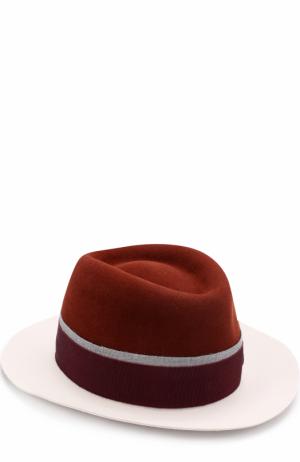 Фетровая шляпа Andre с лентой Maison Michel. Цвет: коричневый