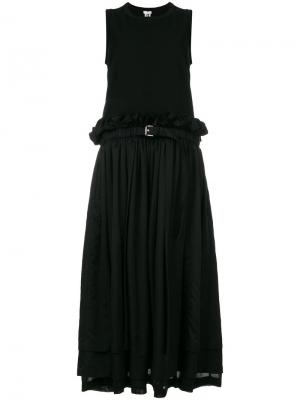 Belted midi dress Comme Des Garçons Noir Kei Ninomiya. Цвет: чёрный