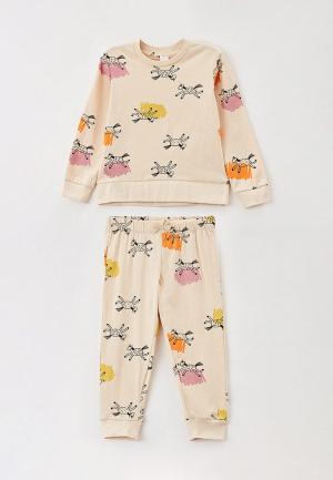 Пижама Sela. Цвет: бежевый