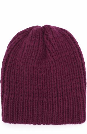Шерстяная шапка фактурной вязки Koshakova. Цвет: фиолетовый