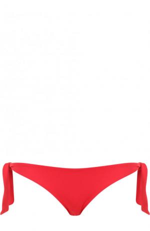 Однотонные плавки-бикини с бантами Ritratti Milano. Цвет: красный