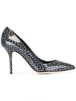 Туфли в елочку Dolce & Gabbana. Цвет: чёрный