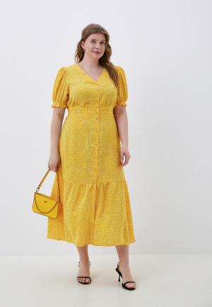 Платье Lorabomb. Цвет: желтый