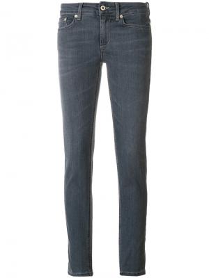 Зауженные джинсы с эффектом варенки Dondup. Цвет: серый