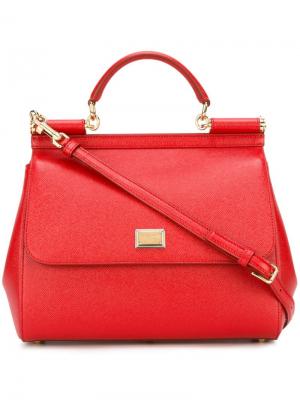 Большая сумка-тоут Sicily Dolce & Gabbana. Цвет: красный