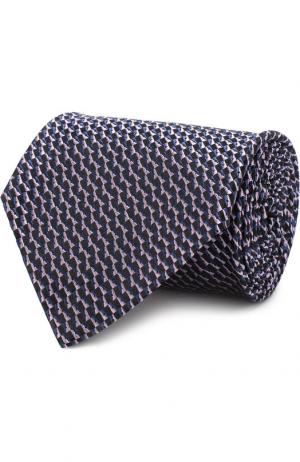 Шелковый галстук с узором Ermenegildo Zegna. Цвет: розовый