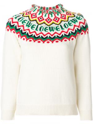 Жаккардовый свитер Loewe. Цвет: многоцветный