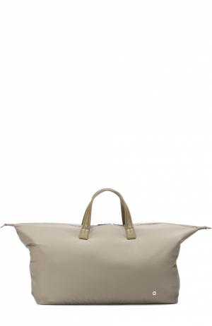 Текстильная дорожная сумка с плечевым ремнем Loro Piana. Цвет: оливковый