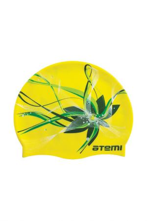 Шапочка для плавания, силикон ATEMI. Цвет: желтый