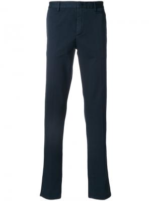 Классические брюки-чинос Prada. Цвет: синий