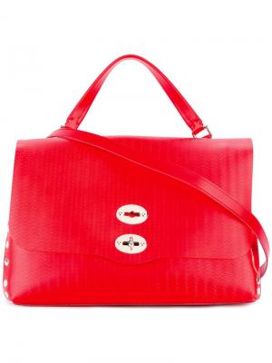 Большая сумка-тоут Postina Zanellato. Цвет: красный