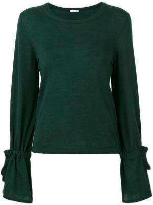 Классический трикотажный свитер P.A.R.O.S.H.. Цвет: зелёный