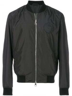 Куртка-бомбер с логотипом Medusa Versace Collection. Цвет: чёрный