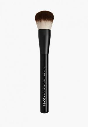 Кисть для лица Nyx Professional Makeup. Цвет: черный