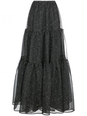 Длинная юбка из органзы Rejina Pyo. Цвет: чёрный