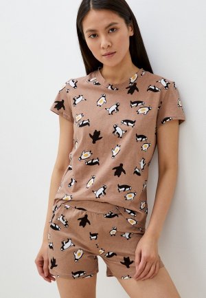 Пижама Winzor. Цвет: коричневый