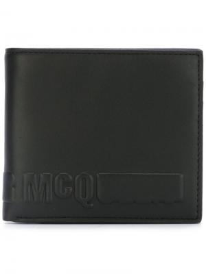 Бумажник с тисненым логотипом McQ Alexander McQueen. Цвет: чёрный