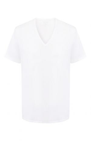 Хлопковая футболка с V-образным вырезом Calvin Klein Underwear. Цвет: белый