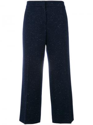 Широкие укороченные брюки Pringle Of Scotland. Цвет: синий