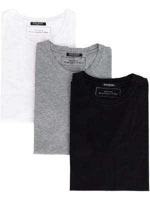 Комплект из 3 футболок Balmain. Цвет: белый