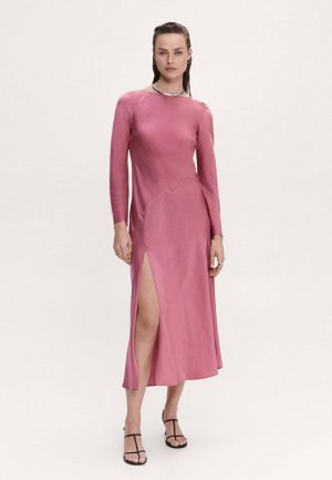 Платье Mango. Цвет: розовый