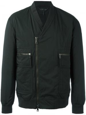 Байкерская куртка-бомбер Helmut Lang. Цвет: чёрный