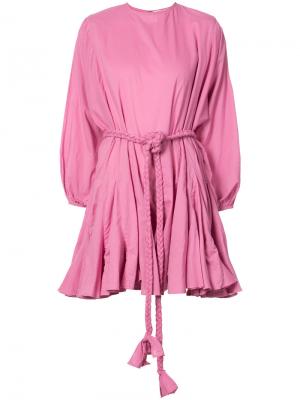 Платье с расклешенной юбкой Rhode Resort. Цвет: розовый и фиолетовый