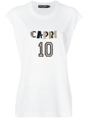 Майка Capri 10 Dolce & Gabbana. Цвет: белый